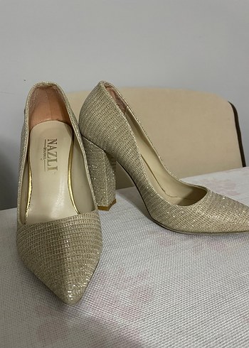 Bej Yılan Desenli Stiletto Topuklu Kadın Ayakkabı - Görsel 2