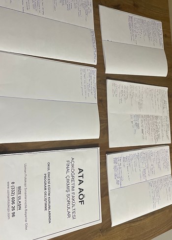 ATA AÖF Açıköğretim Final Çıkmış Sorular Kitapları - Görsel 3