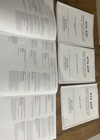 ATA AÖF Açıköğretim Final Çıkmış Sorular Kitapları - Görsel 2