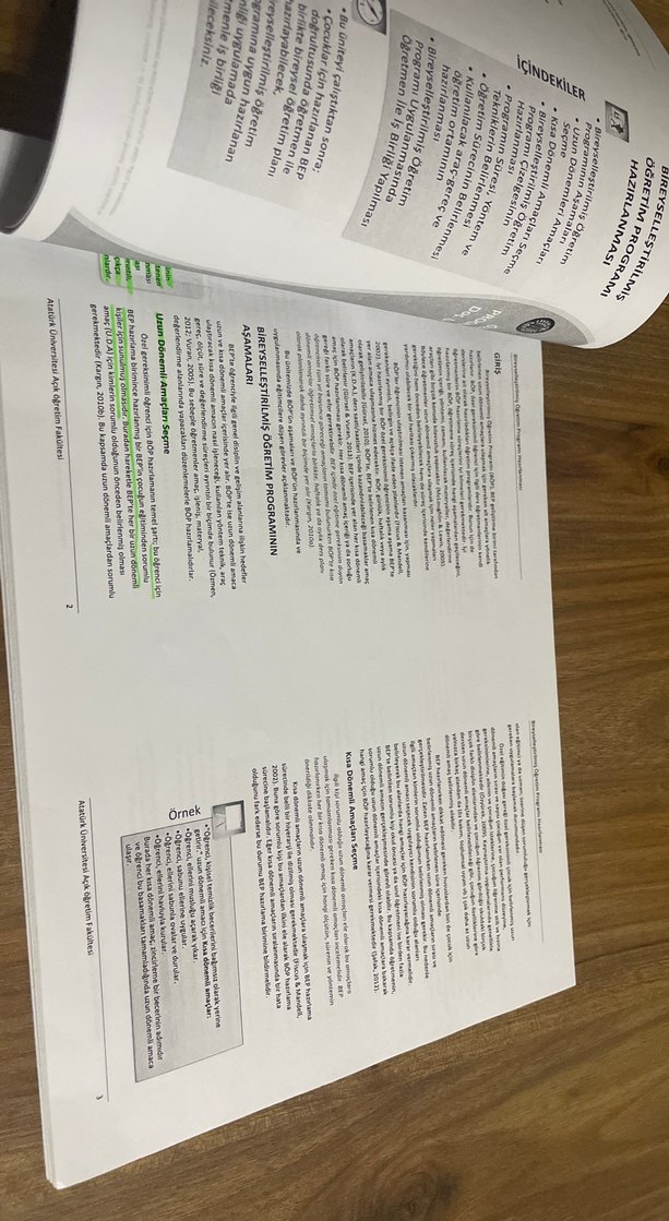 Ata aöf Özel Eğitimde Program Hazırlama Kitabı - Görsel 3