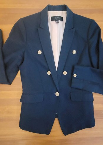 MANGO Kadın Blazer Ceket, Düğmeli, Normal Boy - Görsel 3