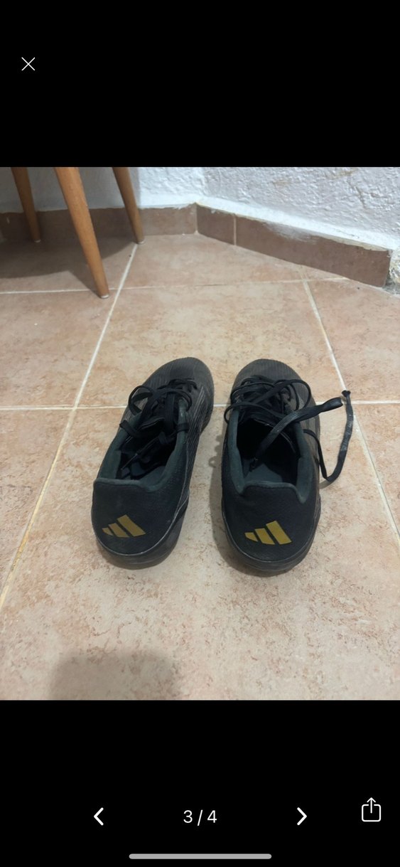 Siyah Erkek Futbol Ayakkabısı Velcro Bağlı - Görsel 3