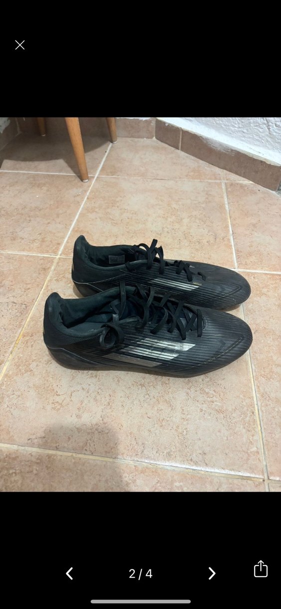 Siyah Erkek Futbol Ayakkabısı Velcro Bağlı - Görsel 2