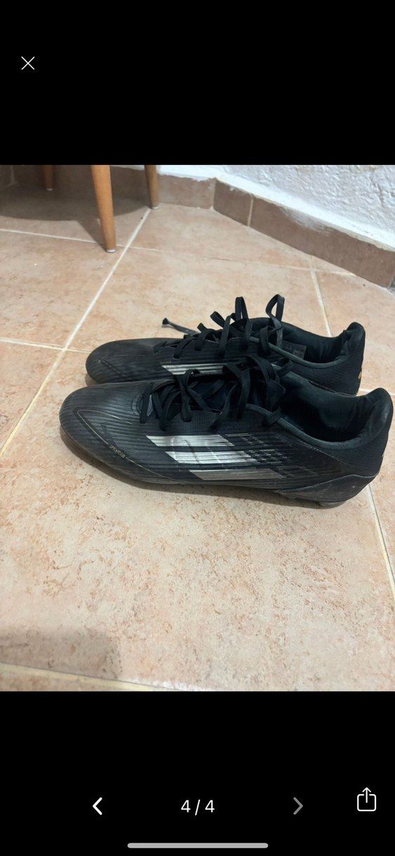 Siyah Erkek Futbol Ayakkabısı Velcro Bağlı - Görsel 4