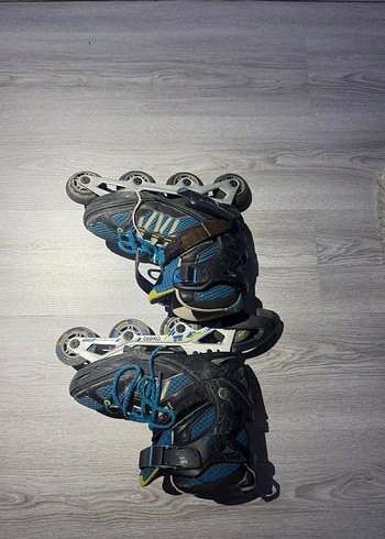 Erkek Mavi Desenli Tokalı Paten - Görsel 2