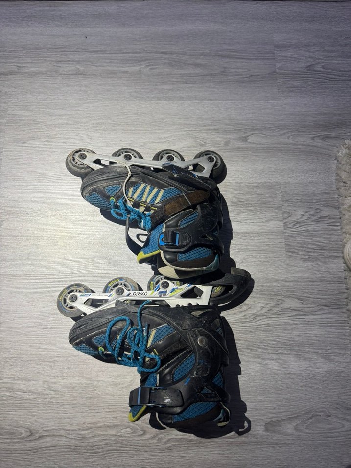 Erkek Mavi Desenli Tokalı Paten - Görsel 2