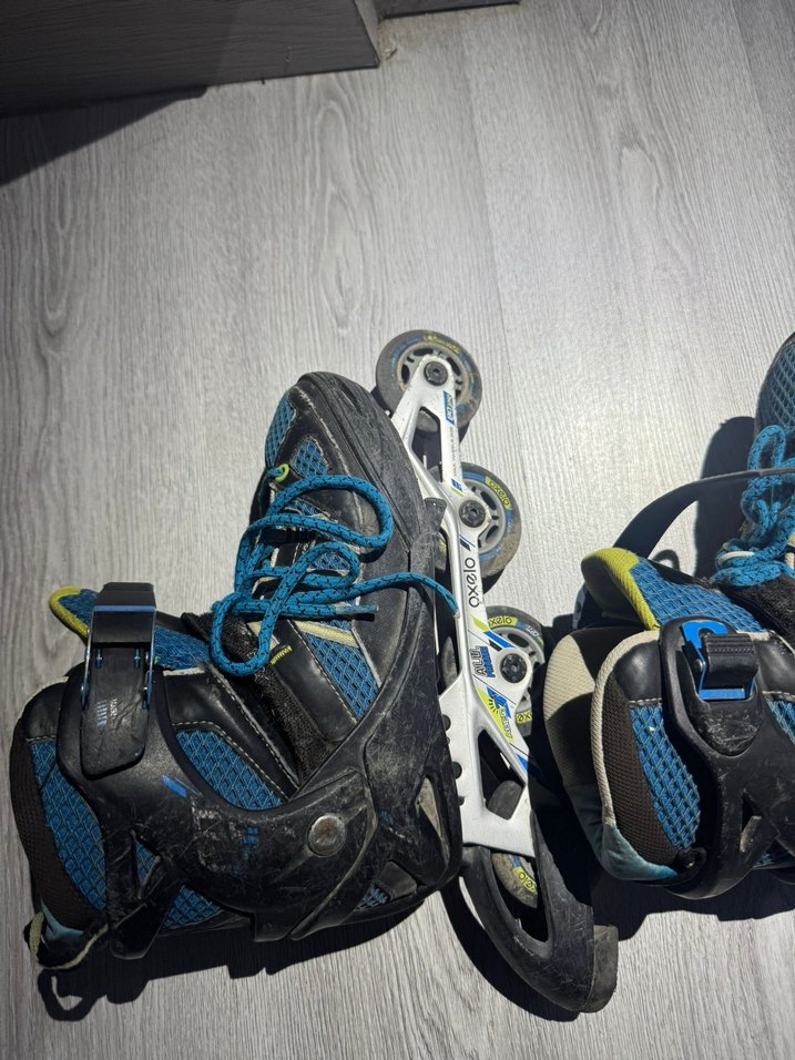 Erkek Mavi Desenli Tokalı Paten - Görsel 3