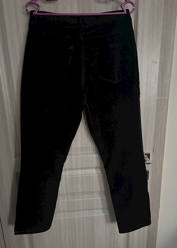 Siyah kadife Kadın Kumaş Pantolon - Görsel 2