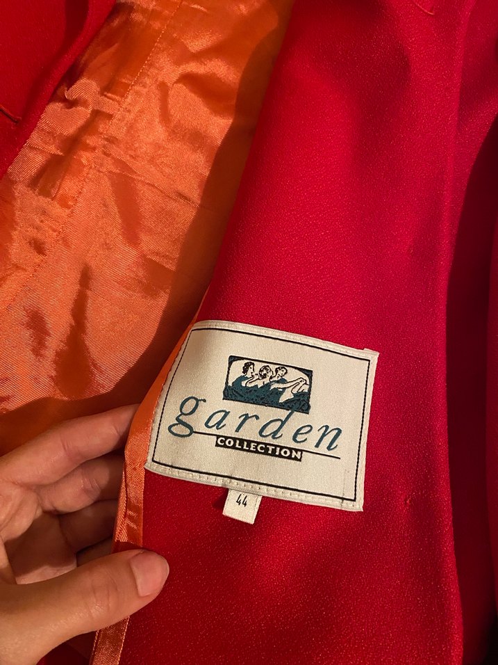 Kırmızı Mini Kadın vintage Blazer Ceket - Görsel 2