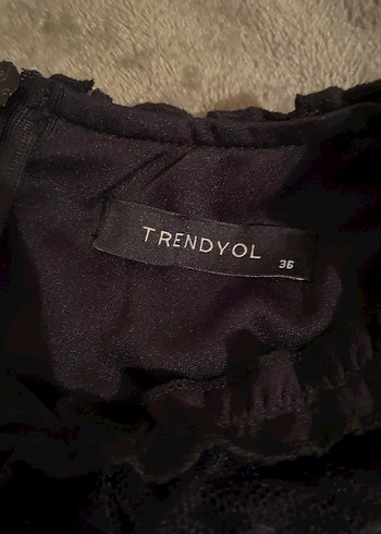 Siyah Fırfırlı Mini Abiye Elbise - Görsel 4