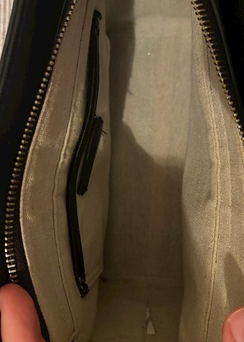 Siyah Deri Kadın Çanta - Görsel 3