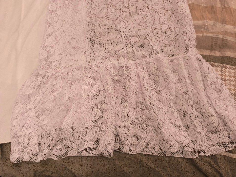 Beyaz Bohem Dantel Uzun Kadın Elbise - Görsel 5