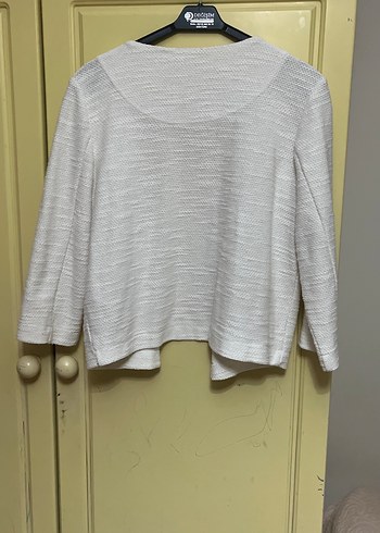 Kadın Beyaz Triko Hırka - Görsel 3