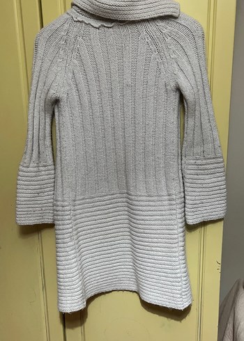 Gri Triko Kadın Hırka, Orta Boy, Düğmeli - Görsel 3