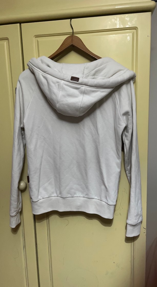 Fermuarlı Beyaz Kadın Sweatshirt - Görsel 2