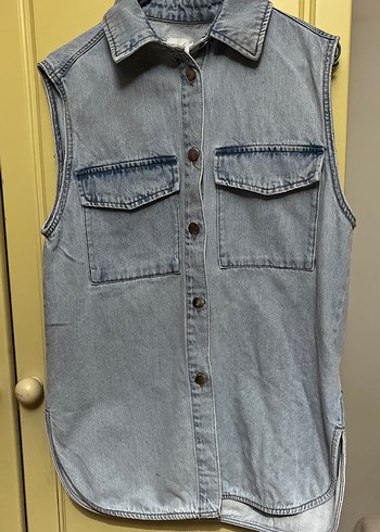 Mavi Kolsuz Denim Ceket - Görsel 2