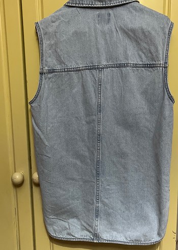 Mavi Kolsuz Denim Ceket - Görsel 3