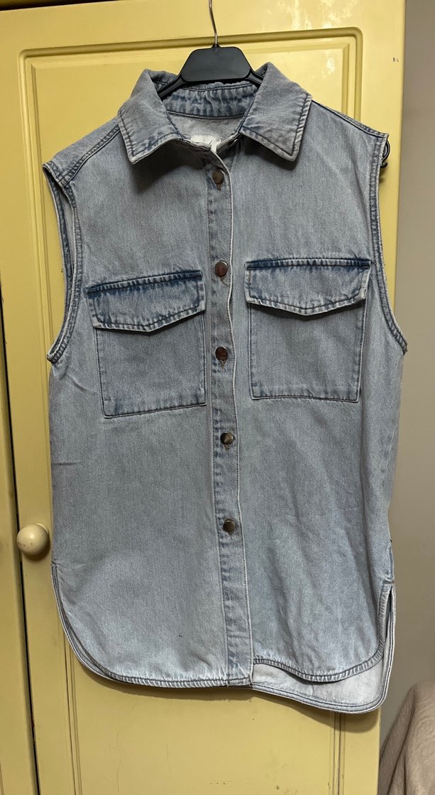 Mavi Kolsuz Denim Ceket - Görsel 2