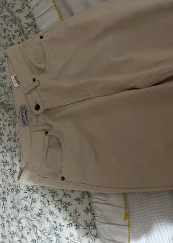 Bej Kadın Normal Kesim Midi Kumaş Pantolon - Görsel 2