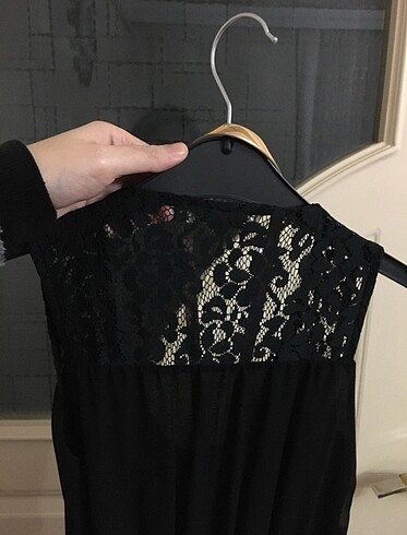 36 Beden siyah Renk Siyah sifon elbise