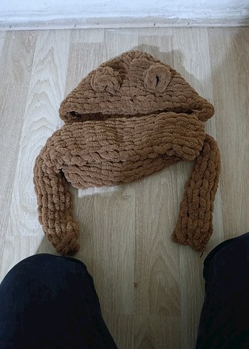 Yeşil Örgü Kadın Atkı ve Kapüşon  çocuk ve kadın - Görsel 2