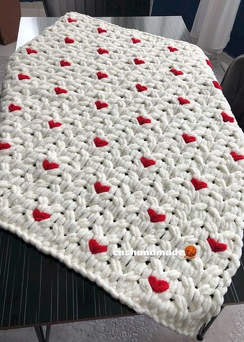 Renkli Nakışlı Beyaz Battaniye bebek battaniyesi - Görsel 2