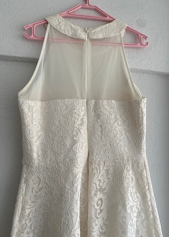 Dantel Detaylı Kolsuz Mini elbise - Görsel 4