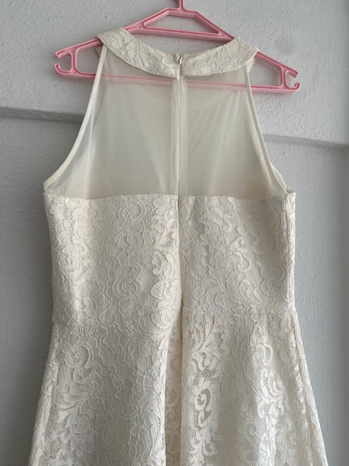 Dantel Detaylı Kolsuz Mini elbise - Görsel 4