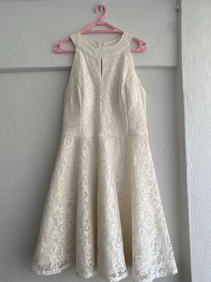 Dantel Detaylı Kolsuz Mini elbise - Görsel 2