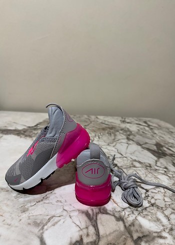 Yüksek Topuklu Gri-Pembe Spor Ayakkabı - Görsel 3