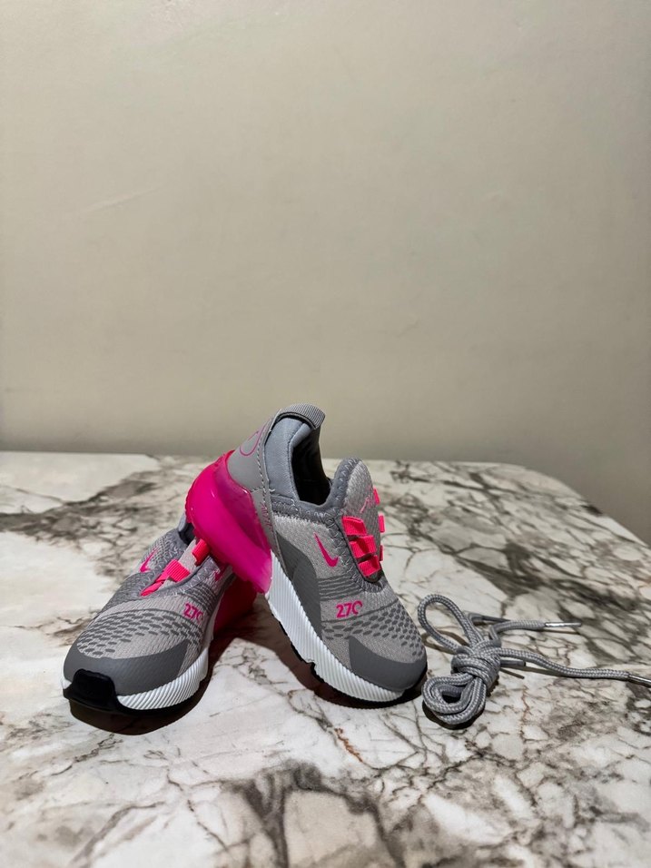 Yüksek Topuklu Gri-Pembe Spor Ayakkabı - Görsel 2