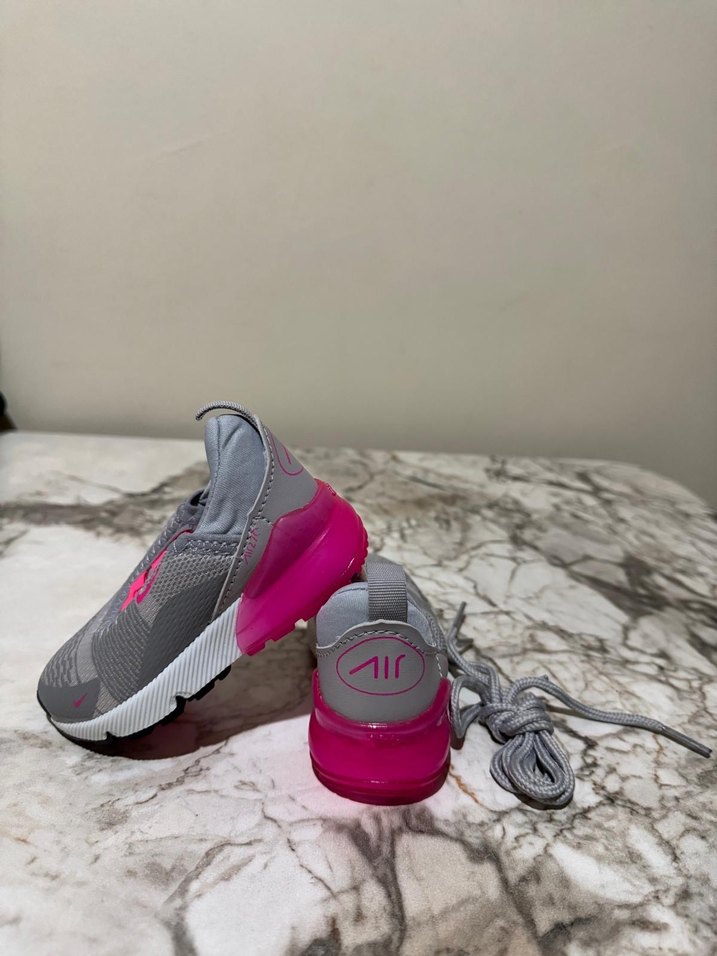 Yüksek Topuklu Gri-Pembe Spor Ayakkabı - Görsel 3