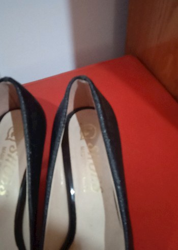 Siyah Minimalist Stiletto Topuklu Kadın Ayakkabı - Görsel 3