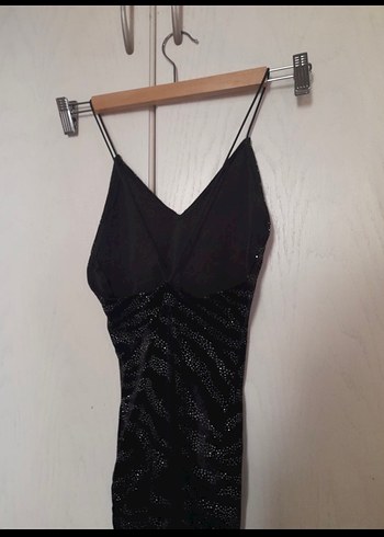 Siyah mini elbise - Görsel 2