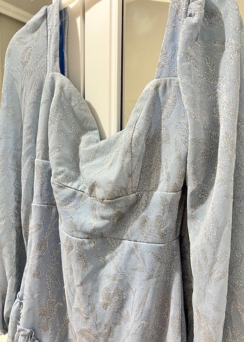 Uzun Kollu Drapeli Bohem Elbise - Görsel 2