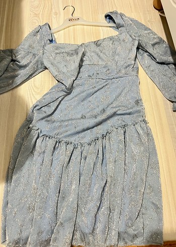 Uzun Kollu Drapeli Bohem Elbise - Görsel 4