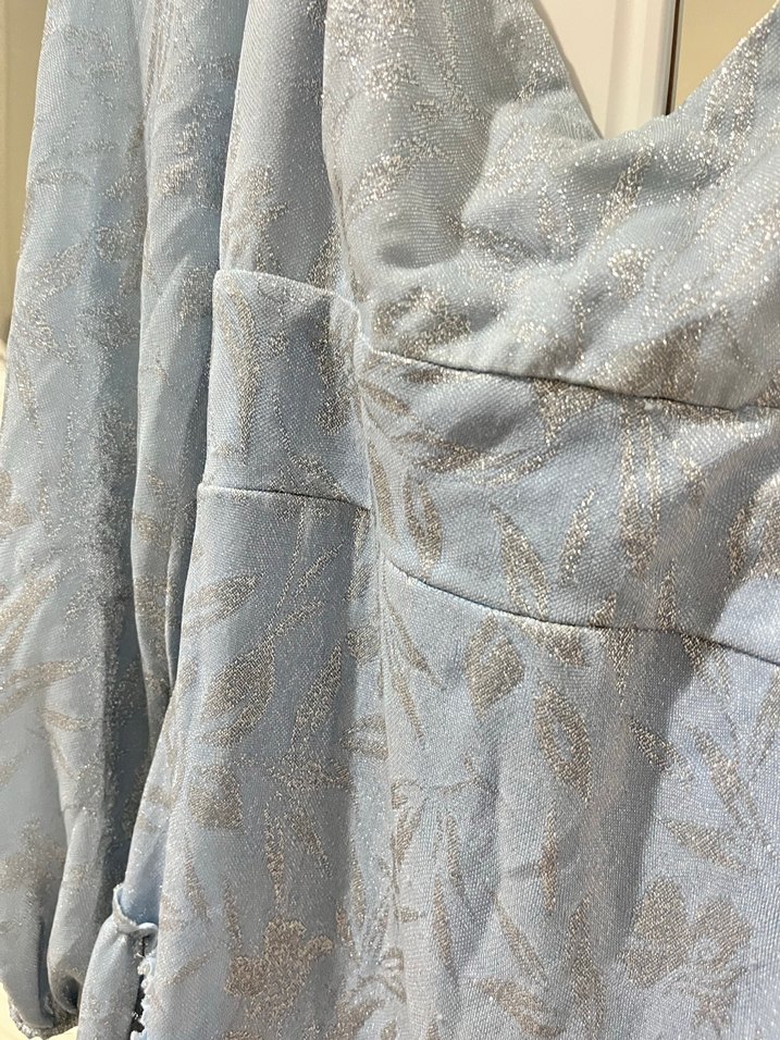 Uzun Kollu Drapeli Bohem Elbise - Görsel 3