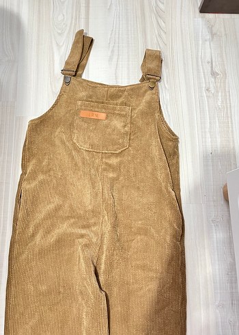 Kadın Kahverengi Süet Askılı Tulum - Görsel 4