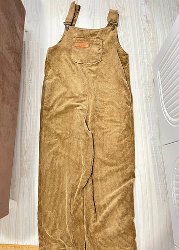 Kadın Kahverengi Süet Askılı Tulum - Görsel 3