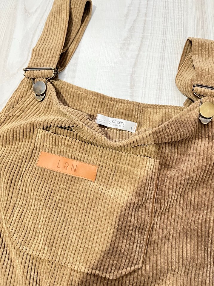 Kadın Kahverengi Süet Askılı Tulum - Görsel 2