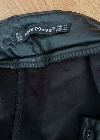 Kadın Siyah Parlak Deri Kemerli Pantolon - Görsel 6