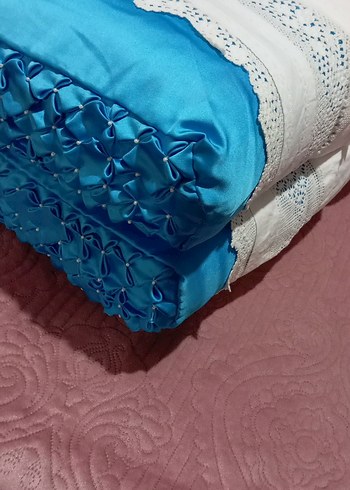 Nakışlı ve Dantelli Beyaz Kılıflı Yastık - Görsel 3