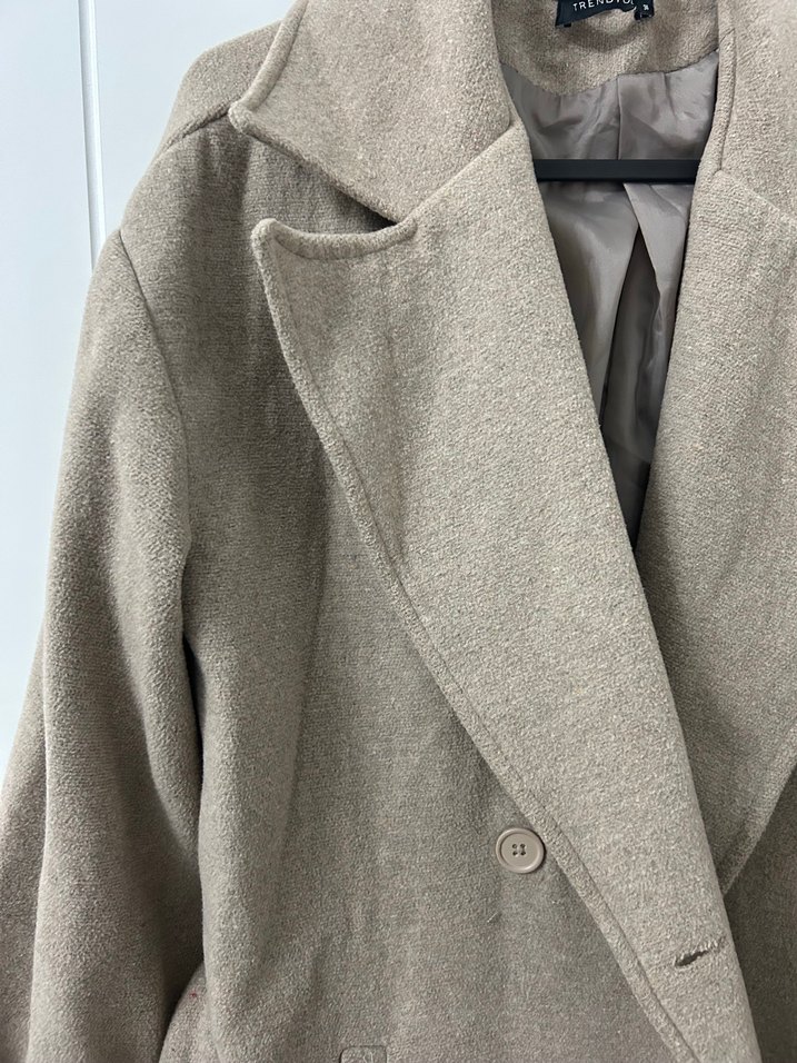 Bej Uzun Yün Kadın Kaban - Görsel 3