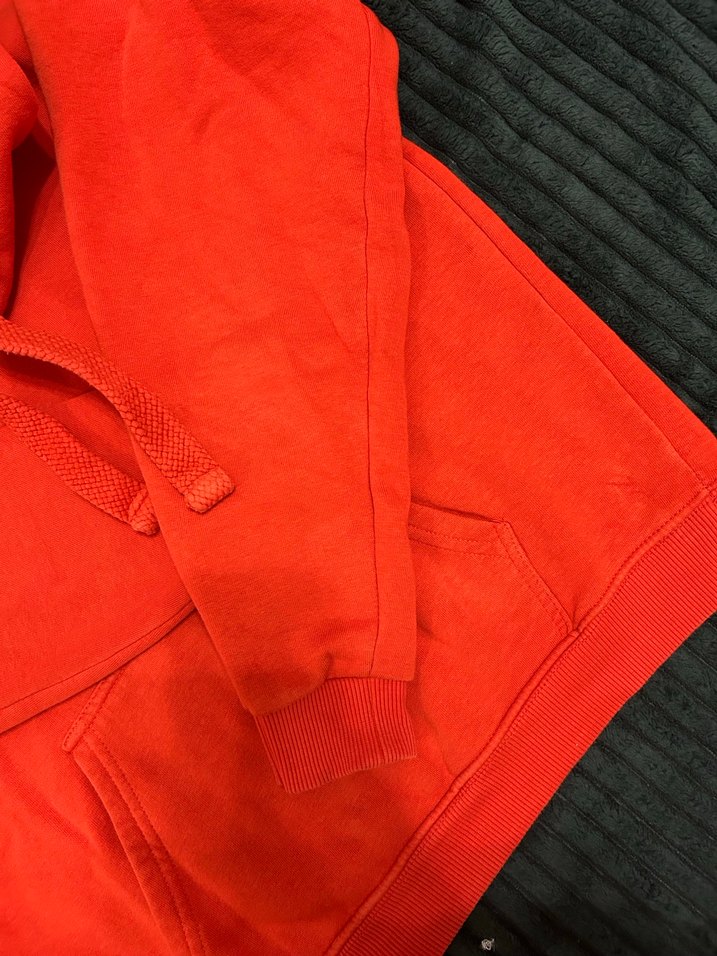 Turuncu Kapüşonlu Kadın Sweatshirt - Görsel 2