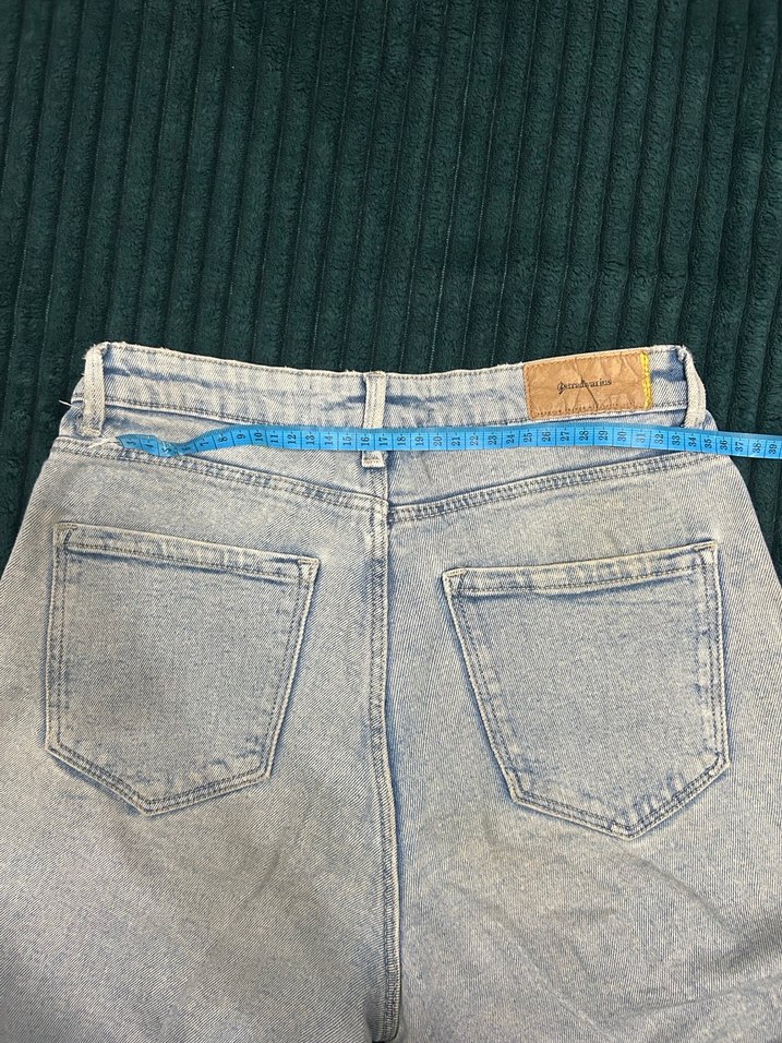 Gri Mavi Rahat Kesim Kadın Kot Pantolon - Görsel 2