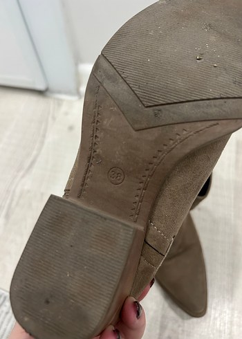 Kahverengi Süet Kadın Dolgu Topuklu Bot - Görsel 3