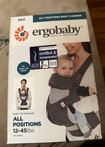 Ergobaby 360 Bebek Taşıyıcı Karbon Gri kanguru - Görsel 4