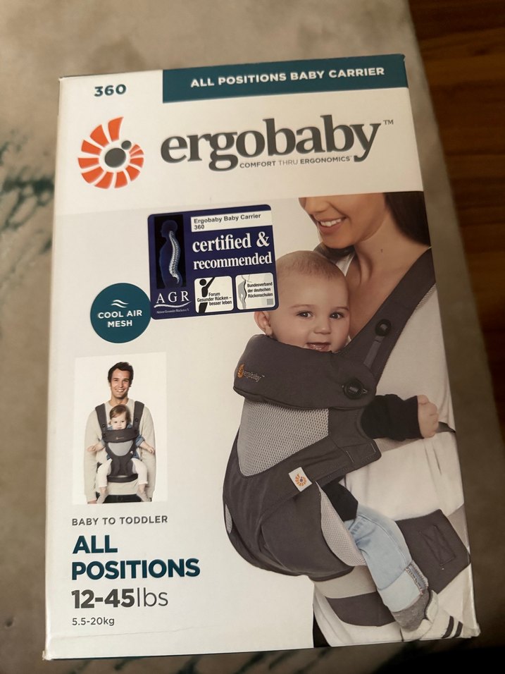 Ergobaby 360 Bebek Taşıyıcı Karbon Gri kanguru - Görsel 4