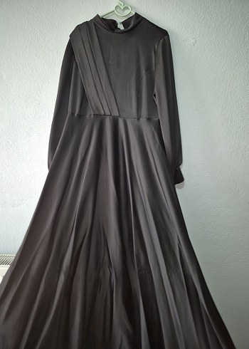 Siyah Uzun Kadın Elbise - Görsel 3