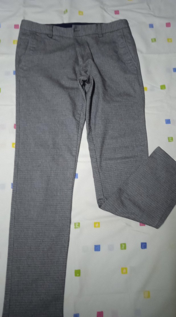 Gri Düğmeli Erkek Pantolon - Görsel 2